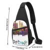 Detroit Sky Sling Backpack Crossbody Shoulder Bag, Black, One Size view 4