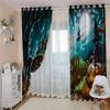 GSKBDQ 3D Halloween Witch Blackout Curtains, 2-Piece Set view 3