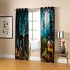 GSKBDQ 3D Halloween Witch Blackout Curtains, 2-Piece Set view 4