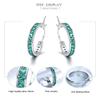 LOKILOKI 925 Sterling Silver Green Created Nano Emerald Clip-On Earrings view 4