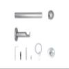 ondeco Made-to-Measure Curtain Rod, 20 mm, Ball Finial, Single Track, with Rings, Stainless Steel Look, 140 cm view 3