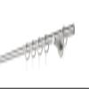 ondeco Custom-Length Curtain Rod, 20 mm, Match Single-Track, 6.5 cm Wall Brackets, Rings, Stainless Steel Look, 140 cm view 1