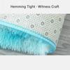 ERPENG Sheepskin Rug 180 x 240 cm, Bedroom Shaggy Long-Pile Rug, Easy to Clean, for Living Room, Bedroom, or Children's Room, Blue view 2
