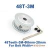 Xuulan 48-Tooth HTD 3M Timing Pulley, 15 mm Bore, for 10 mm Belt Width view 2