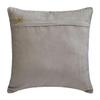 The HomeCentric Peach & Gray Decorative Velvet Pillow Cover, 40 x 40 cm, Foil-Finished, Quilted & Patchwork Striped Design - Peach Dusk view 3