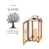 Casa Vivente Wooden and Stainless Steel Lantern with Personalized Engraving view 4