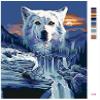 ZUTY Paint by Numbers – Wolf and Waterfalls, 40 x 50 cm, with Stretched Canvas Frame view 3