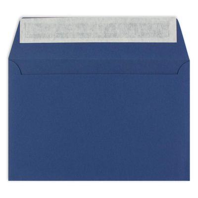 25 Dark Blue DIN Long Envelopes, 11 x 22 cm, 120 gsm, Self-Seal