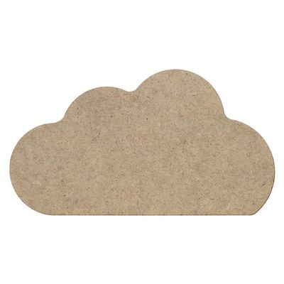 MDF Wooden Cloud V2 - Craft Decor, 5–50 cm, 1 Piece, 22 cm Wide