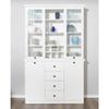 Lomadox Farmhouse-Style Buffet Cabinet, White/Black, approx. 120 x 194 x 41 cm view 1