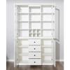 Lomadox Farmhouse-Style Buffet Cabinet, White/Black, approx. 120 x 194 x 41 cm view 2