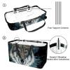 Wolf Laundry Basket, Printed Storage Bag, Extra Large, Foldable Toy Organizer, 56 x 29 x 32 cm view 3