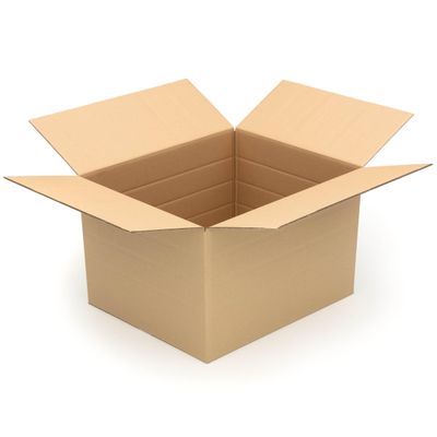 KK Verpackungen Variable-Height Shipping Boxes 600 x 500 x 200–500 mm, Brown, Double-Wall, 150-Pack (KK192)