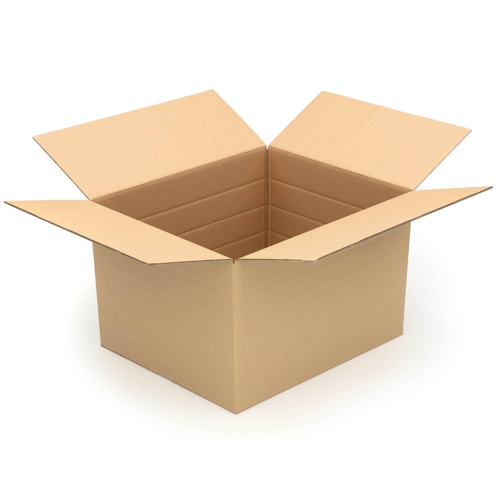 KK Verpackungen Variable-Height Shipping Boxes 600 x 500 x 200–500 mm, Brown, Double-Wall, 150-Pack (KK192)