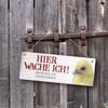 Enter at Your Own Risk – I’m on Guard! XL Metal Sign with Chick Motif view 3