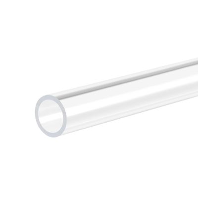 sourcing map Clear Rigid Polycarbonate Tube, 10 mm ID x 12 mm OD x 10 in