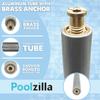 Poolzilla 18 in. Aluminum Tubes with Anchors for Pool Safety Covers, for Loose Soil or Pavers, Extra Long, 10-Pack view 3