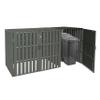 Mendler 1-/2-Bin WPC Trash Bin Enclosure Extension HWC-J28 - Anthracite view 1