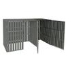 Mendler 1-/2-Bin WPC Trash Bin Enclosure Extension HWC-J28 - Anthracite view 4