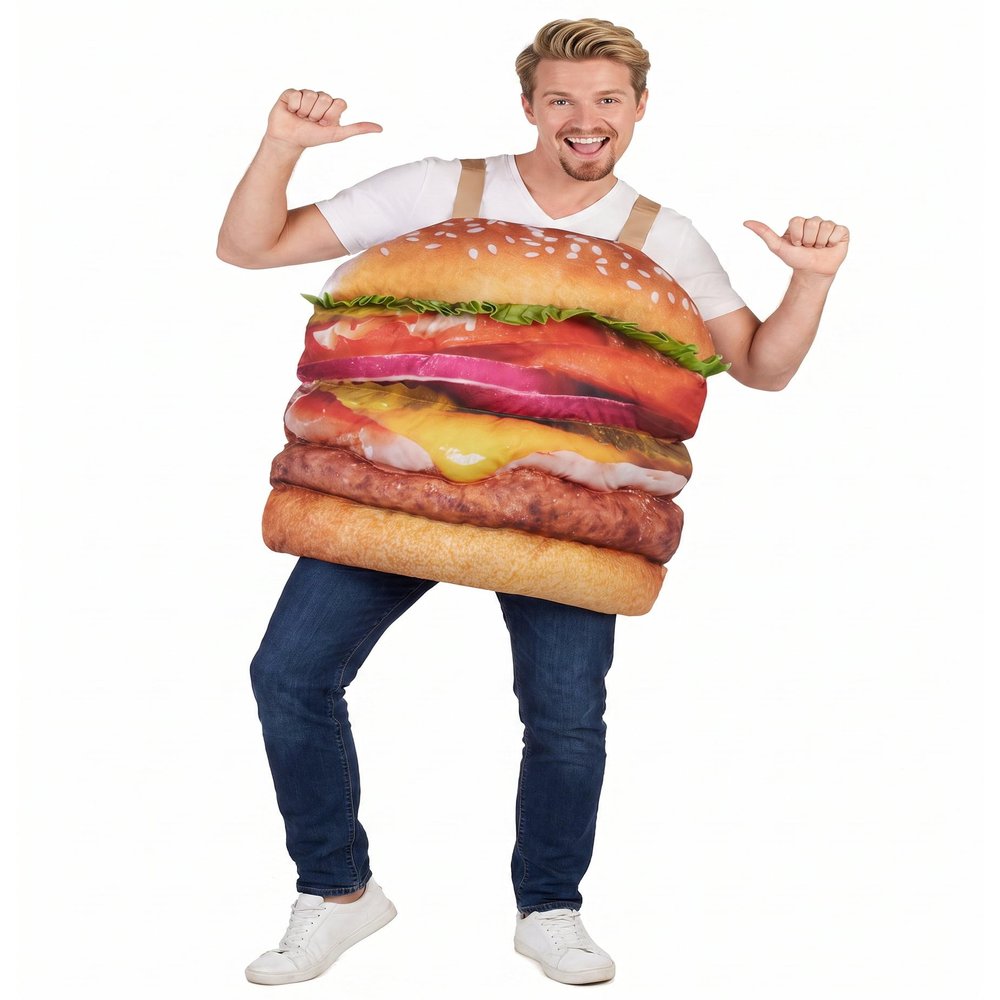 DEGUISE TOI Vegaoo Delicious Hamburger Costume for Adults, Multicolor