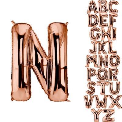 DekoRex Rose Gold Foil Balloon 40cm (Letter N)