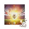 puzzleYOU: 1,000-Piece Abstract Floating Soccer Ball in Stadium with Smoke and Bokeh view 2