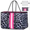IBFUN Large Neoprene Tote Bag with Inner Pocket, B2 Blue view 1
