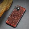GGOIl Wooden Case for iPhone XR 11 12 Pro Mini 7 8 Plus X XS Max SE 2020, Luxury Silicone Phone Cover, Chiba Flower (A116), for iPhone 11 Pro Max view 1