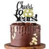 Sumerk Cheers to 65 Years 65th Birthday Cake Topper, Happy 65th Birthday Cake Decoration, 1 Pack view 1