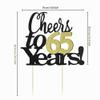 Sumerk Cheers to 65 Years 65th Birthday Cake Topper, Happy 65th Birthday Cake Decoration, 1 Pack view 2