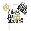 Sumerk Cheers to 65 Years 65th Birthday Cake Topper, Happy 65th Birthday Cake Decoration, 1 Pack view 3