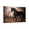 ZHONGYUTONG Black and White Horse Wall Art Canvas Print, Animal Poster, Modern Home Decor for Living Room, Framed, 50 x 75 cm view 1
