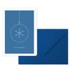 Merry Christmas Minimalist Folding Card with Dark Blue Envelope view 2