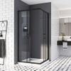 90 x 90 cm Black Sliding Shower Enclosure, 6 mm Nano-Coated Tempered Glass view 3