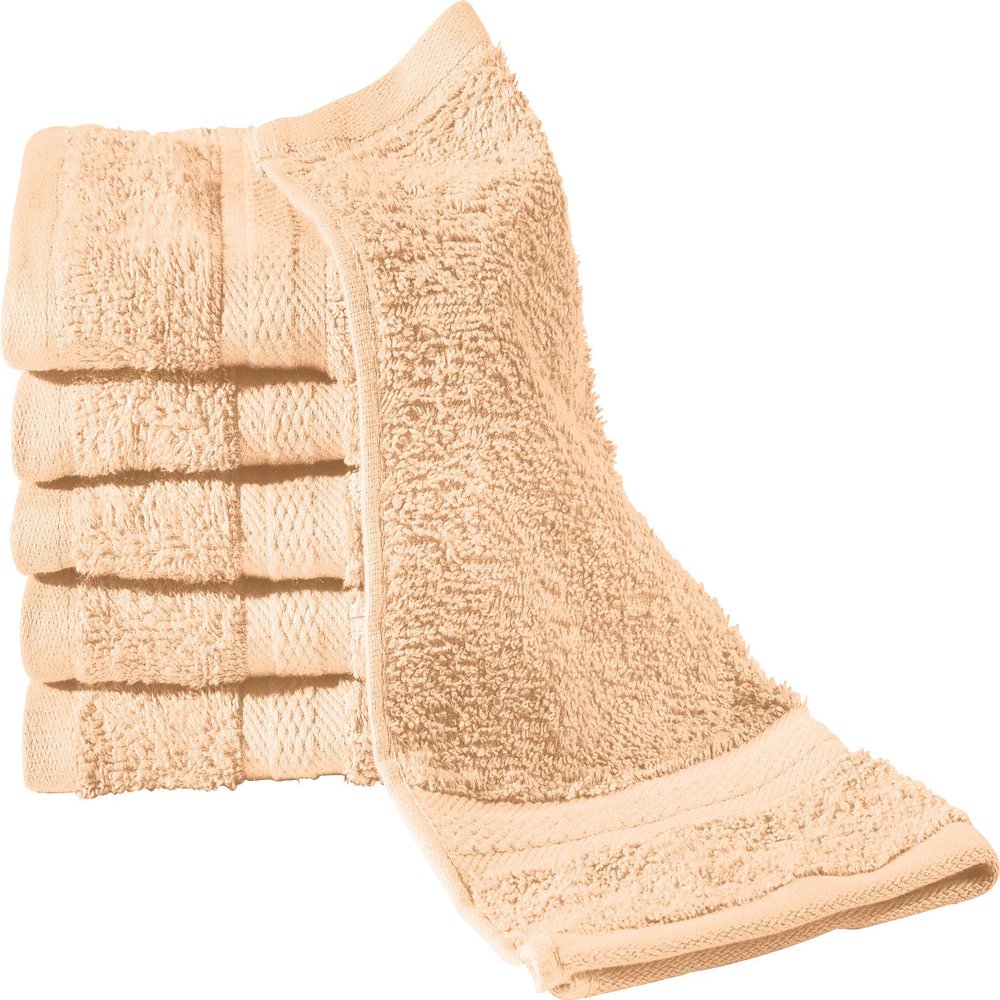 REDBEST Chicago Washcloths, 6-Pack, Apricot, 30 x 30 cm