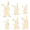 Wooden Rabbit with Carrot – 5–50 cm, 50-Pack, 8 cm High view 2