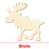 Wooden Moose V2 – Craft Decoration, 5–50 cm, 50-Pack (49 cm) view 3
