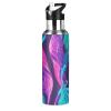 Mnsruu Green Bohemian Floral 600 mL Insulated Water Bottle with Straw view 1