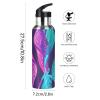 Mnsruu Green Bohemian Floral 600 mL Insulated Water Bottle with Straw view 2