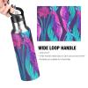 Mnsruu Green Bohemian Floral 600 mL Insulated Water Bottle with Straw view 4