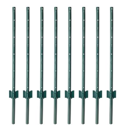 VOSS.farming U-Profile Fence Posts, 107 cm, 8-Pack, Green