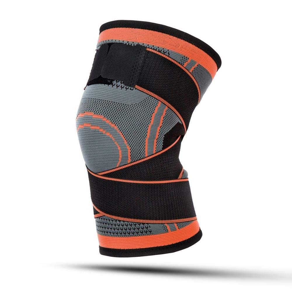 LUOSHUAI Knee Support Sleeve, 1 Piece, Orange, XL1