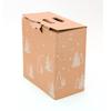 ONLY BOXES, Pack of 2 Boxes for 6 Bottles, Brown, Christmas Print, Stackable, Cardboard, 33 x 17.7 x 36.5 cm (L x W x H) (AMA720) view 2
