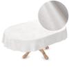 Premium Oval Vinyl Tablecloth, White Pearl Dots, 320 x 150 cm view 1
