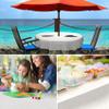 Premium Oval Vinyl Tablecloth, White Pearl Dots, 320 x 150 cm view 4