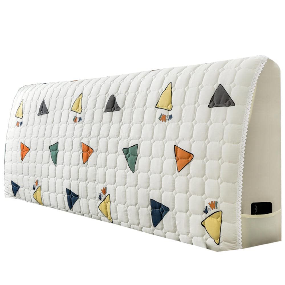 YUNHOME Geometric Triangle Universal Headboard Cover, 2.0 m