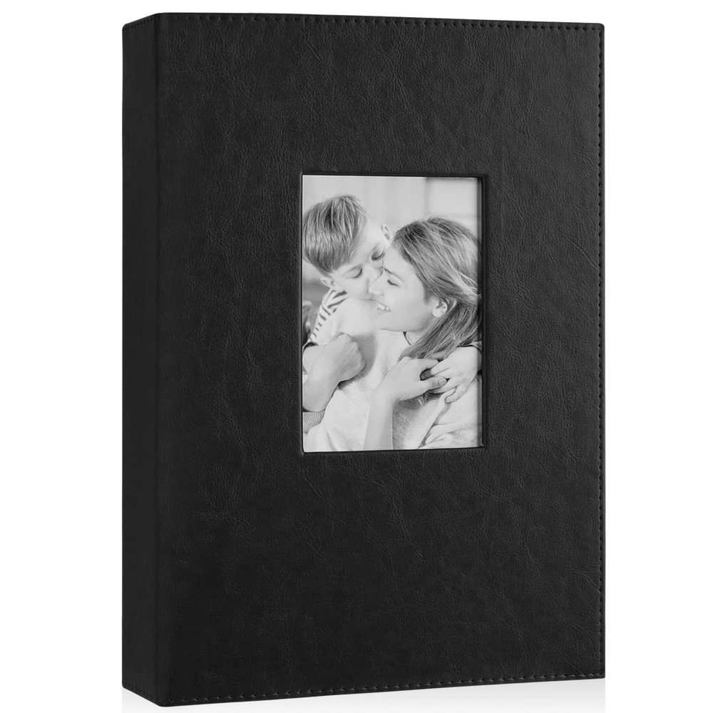 Benjia Photo Album for 300 4 x 6 in Photos, Black Leather Cover