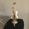 Decorative Violin Sculpture on Stand, Gold, 36 cm view 3
