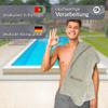 Lashuma Personalized Bath Towel with Name, 100 x 150 cm, Pebble view 3