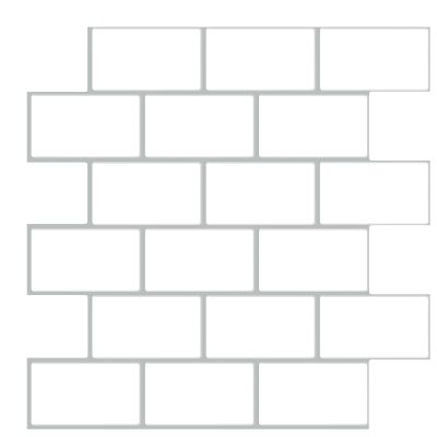 WoStick Peel-and-Stick Wall Tiles, 1.6 mm Thick, 10 Sheets, Subway Design, Kitchen Backsplash, 30.5 x 30.5 cm
